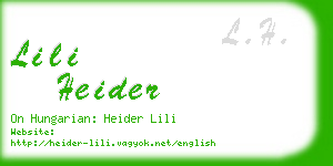 lili heider business card